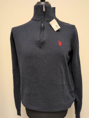 U. S polo, genser, blå, str l