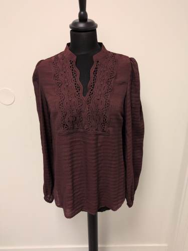 Freequent bluse, burgunder XS
